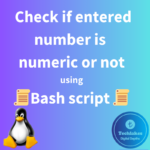 check number or not using bash