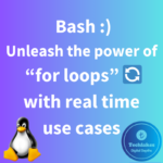 for loops in bash