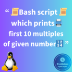 bash script that print numbers